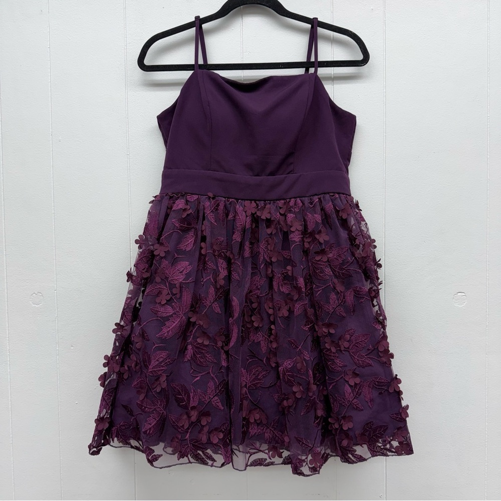 Trixxi Whimsy Fairy Purple Tulle Mini Dress